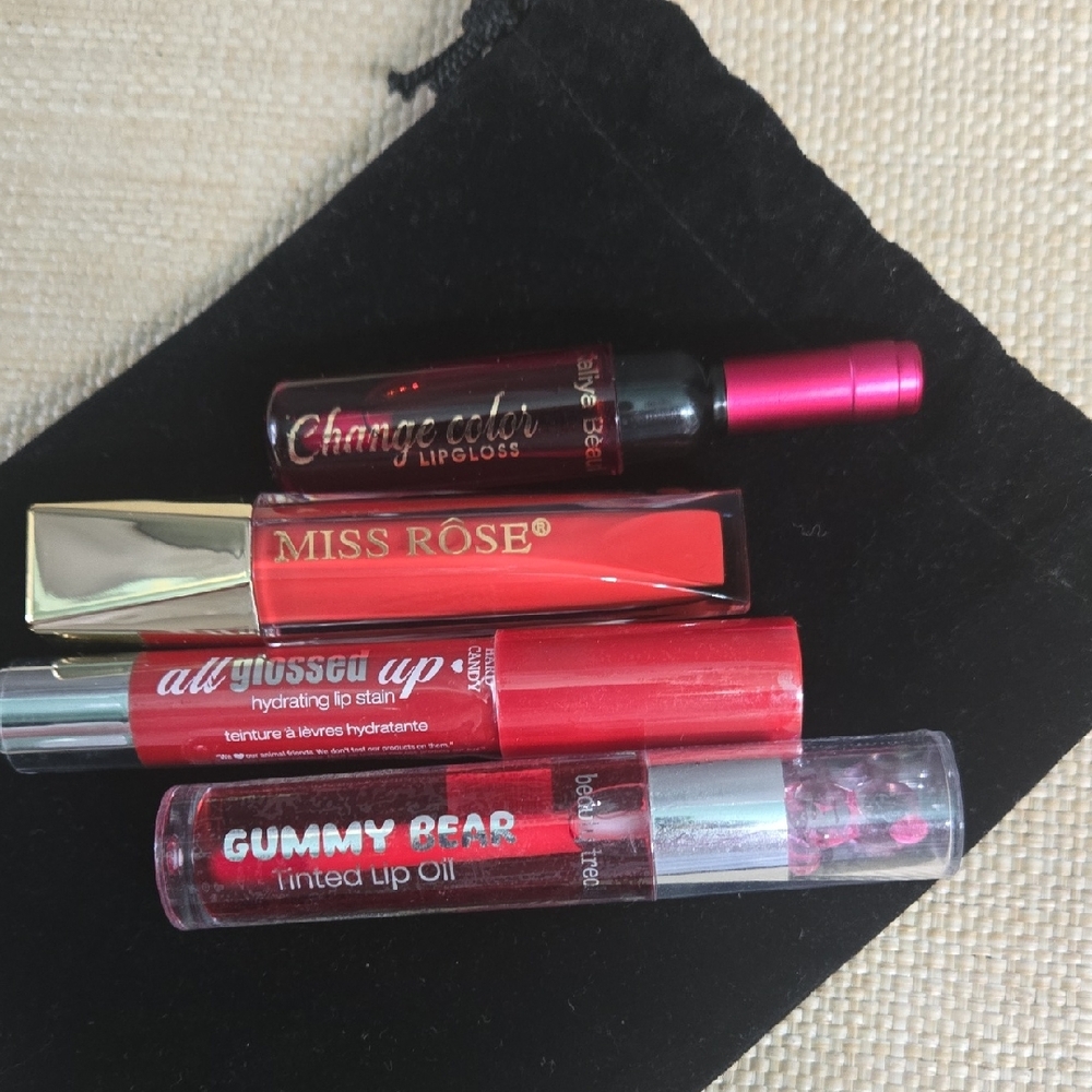 WEEKEND SALE! Miss Rôse Red Tint Lip Gloss Plus 3 More!